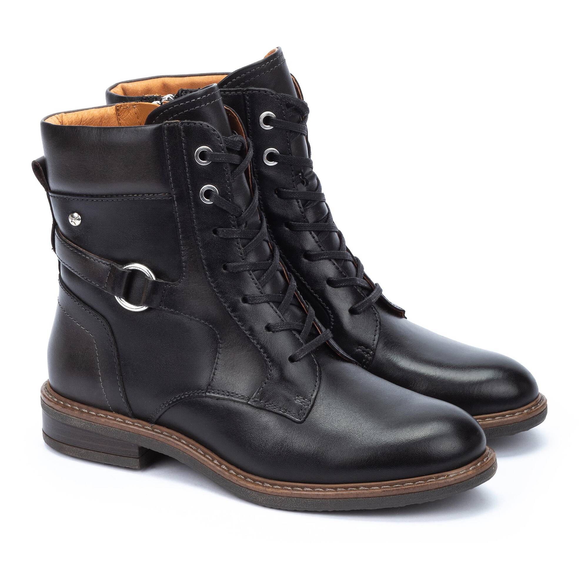 Pikolinos Aldaya Two-Tone Tall Ankle Boots Women's BLACK