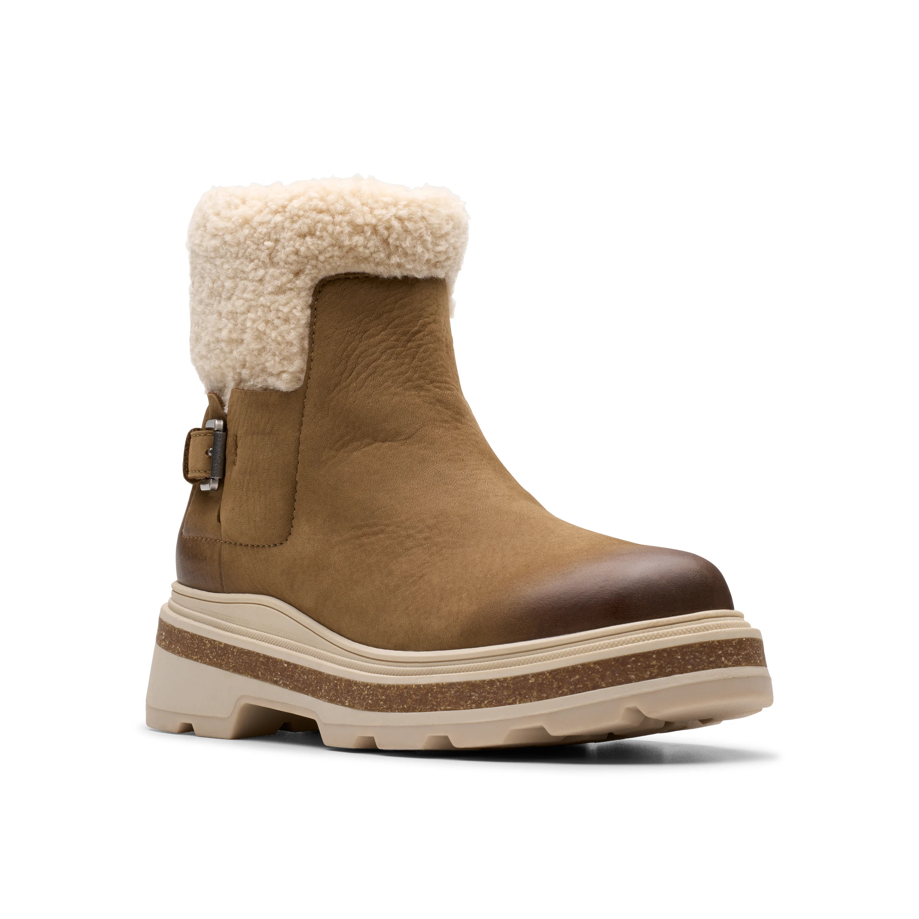 Clarks Hencroft Madi Waterproof Warmlined Boot Women's DARK SAND