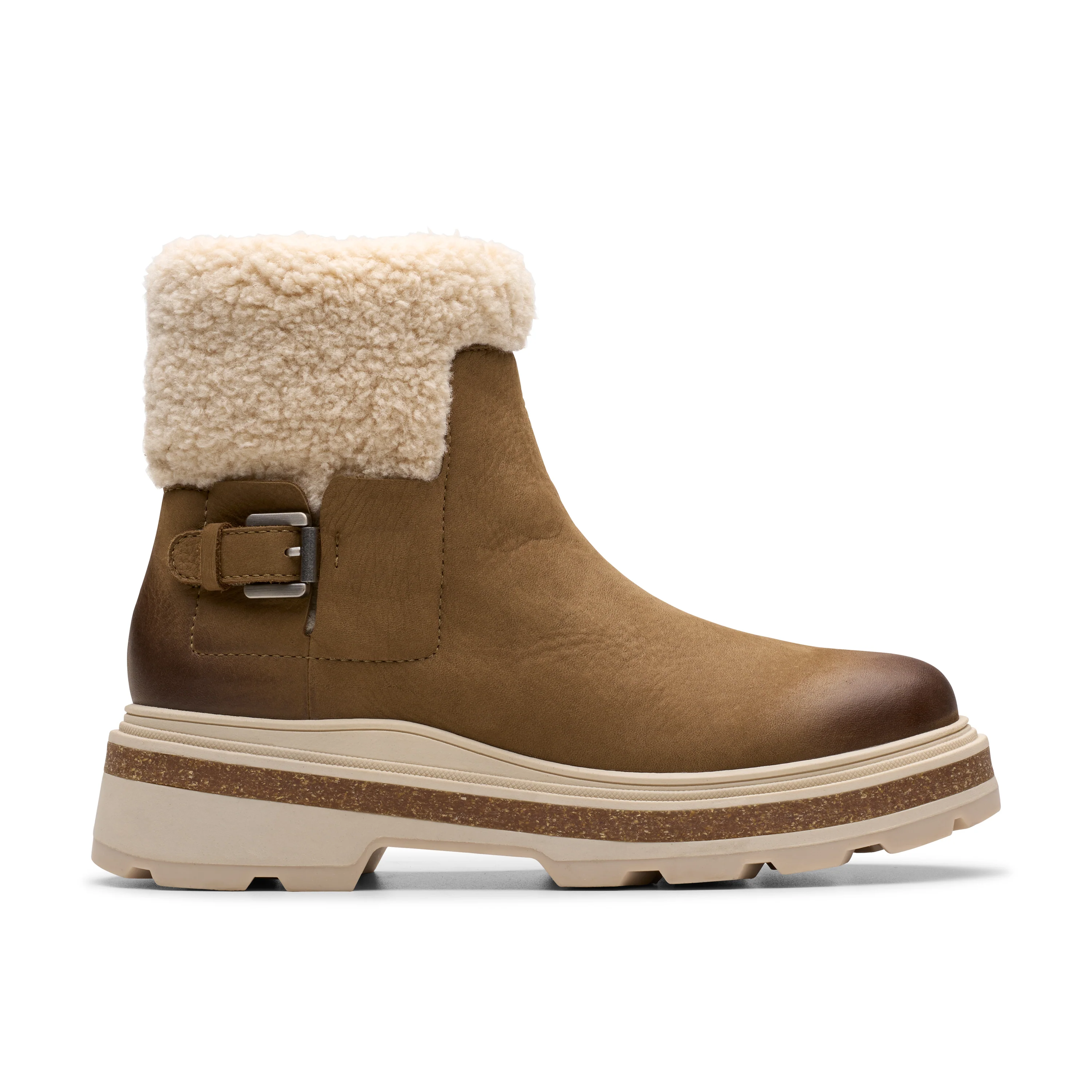 Clarks Hencroft Madi Waterproof Warmlined Boot Women's DARK SAND