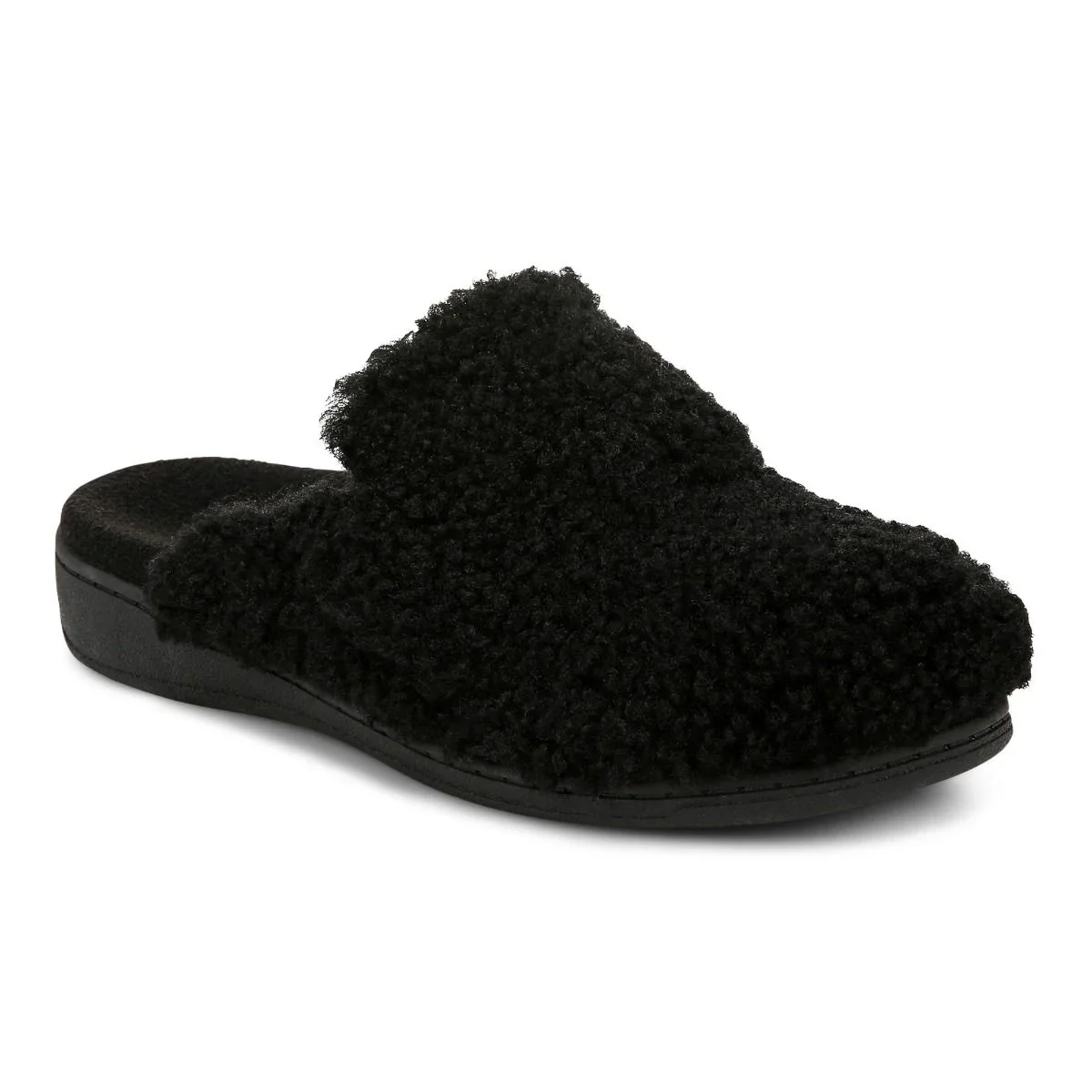 Vionic Gemma II Mule Slippers Women's BLACK SHEARLING