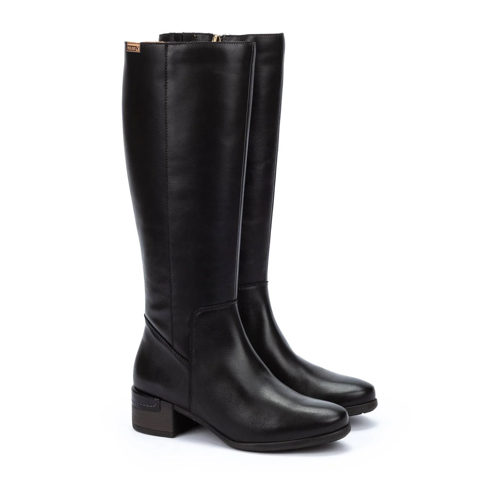 Pikolinos Malaga Mid Heel Tall Boots Women's BLACK