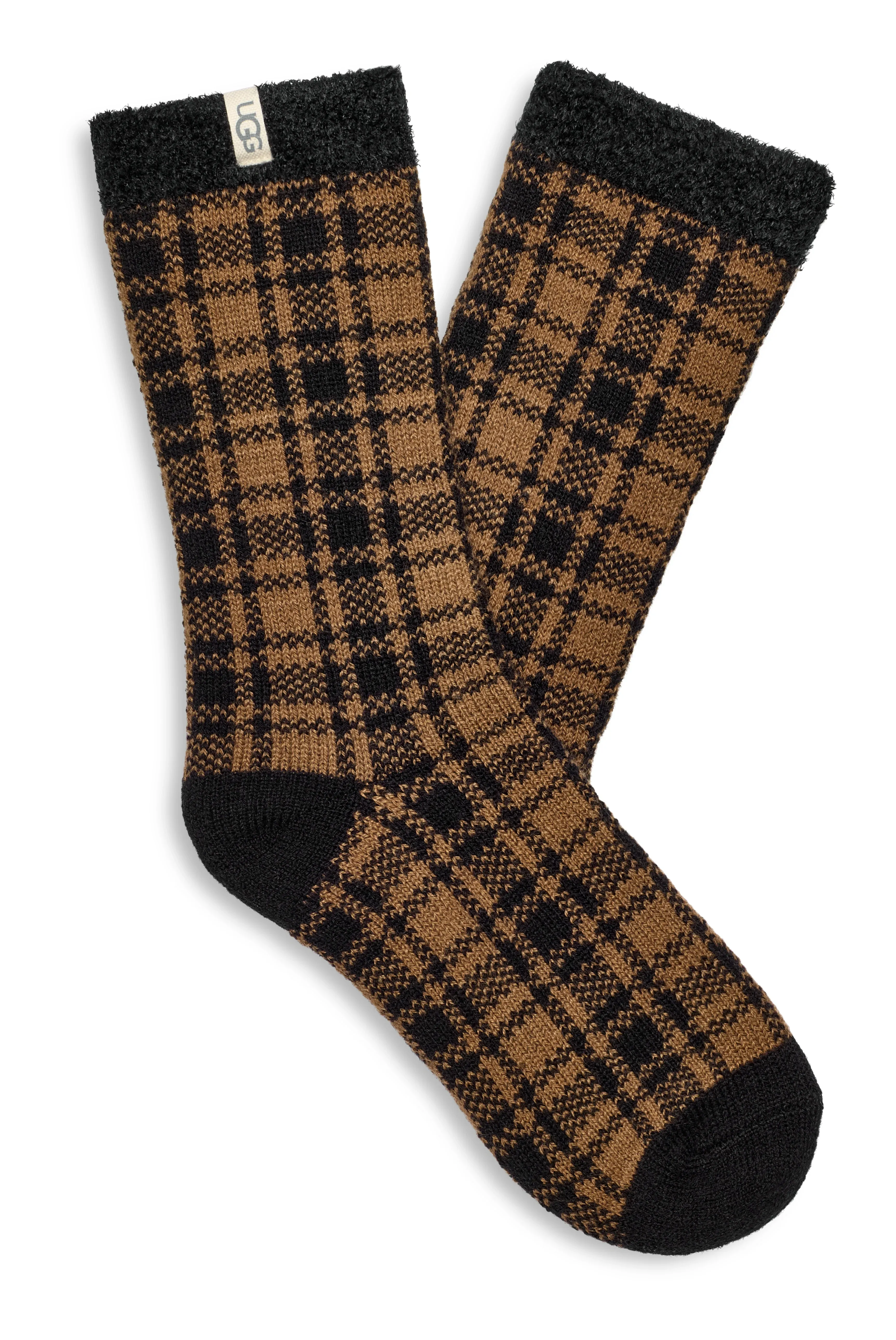 Ugg Josephine Fleece Lined Socks Women's CHESTNUT / BLACK BUFF