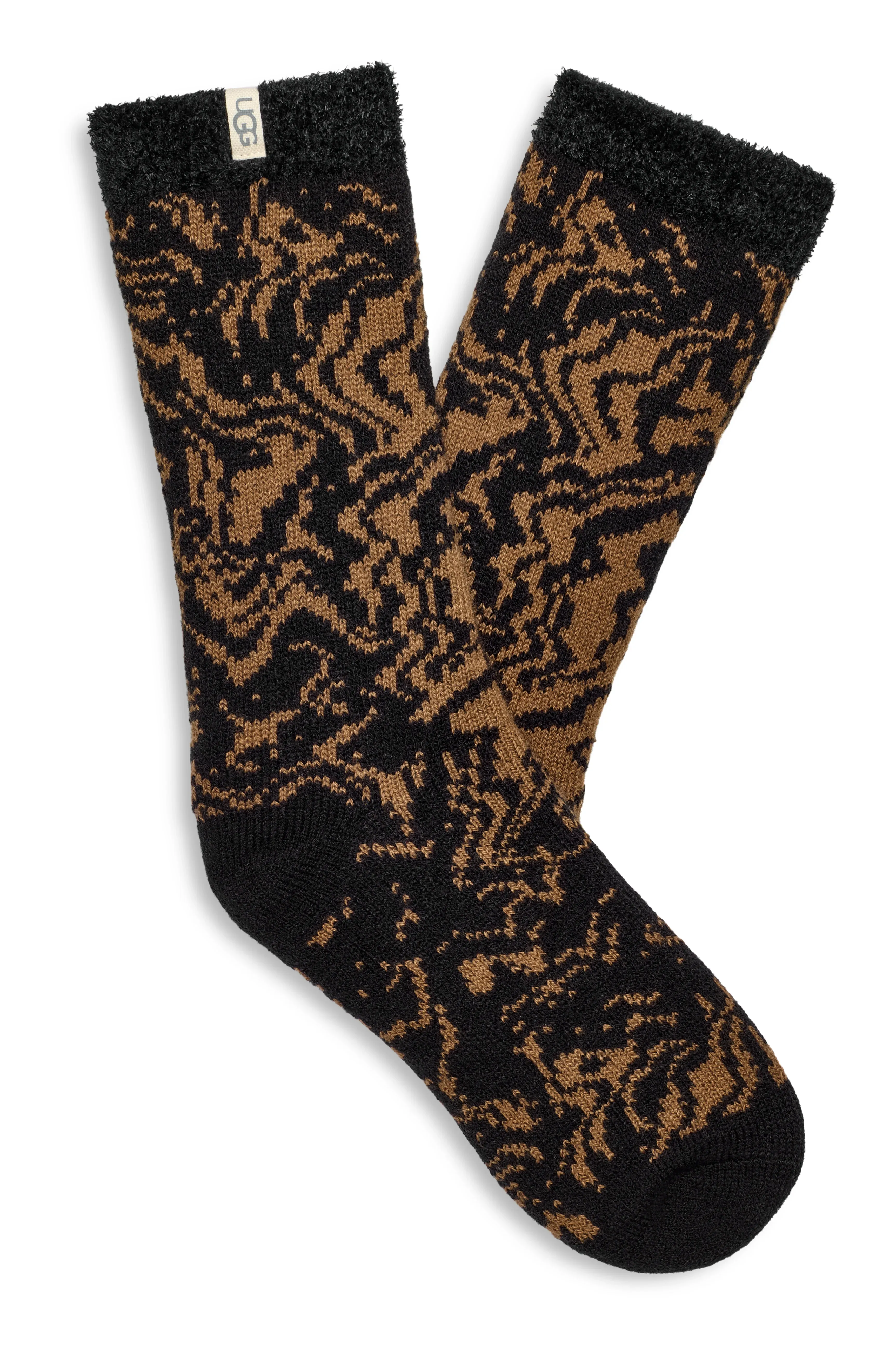 Ugg Josephine Fleece Lined Socks Women's CHESTNUT / BLACK BUFF