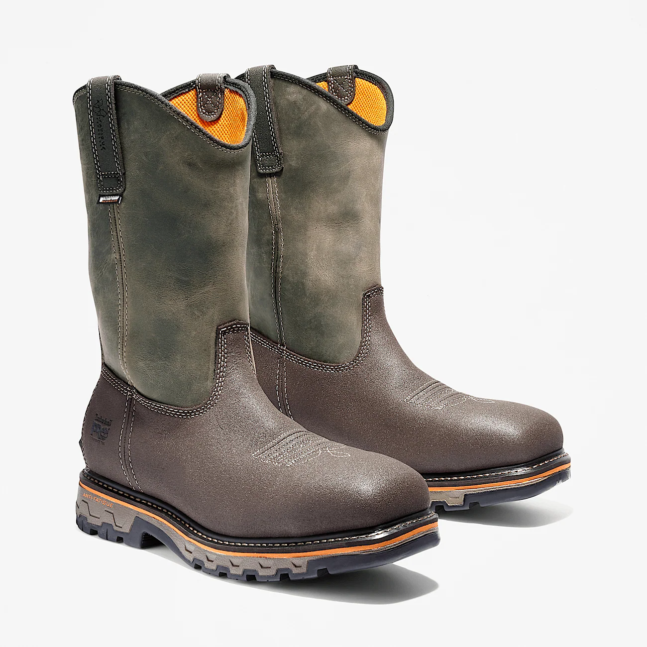 Timberland Pro True Grit Pull-On Composite Toe Waterproof Work Boot Men's BROWN