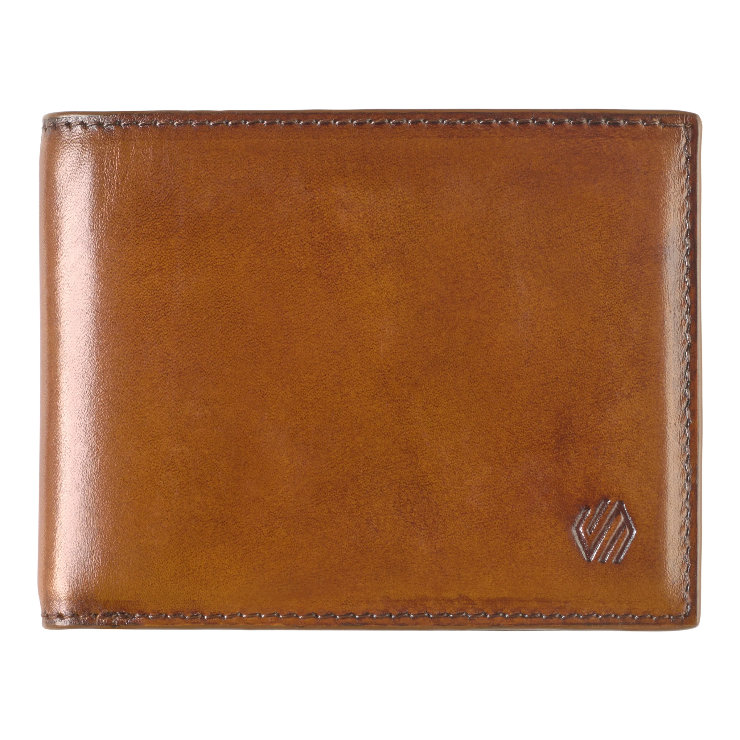 Johnston & Murphy Hudson Burnished Billfold Wallet BROWN