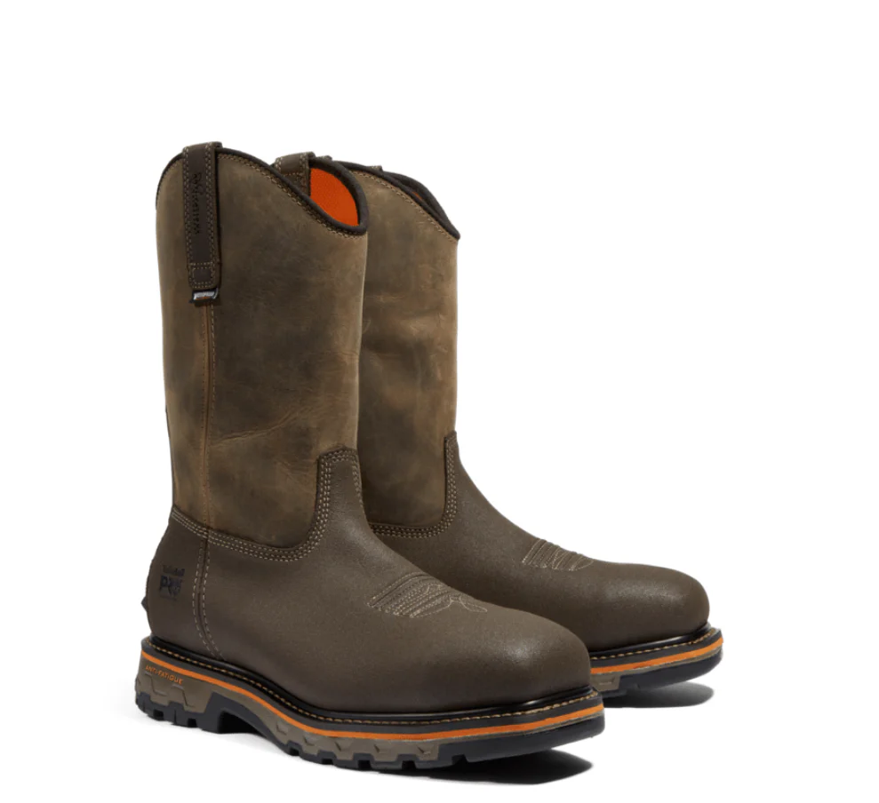 Timberland PRO True Grit Comp Toe WP Pull-On Work Boot Men's Brown Brown