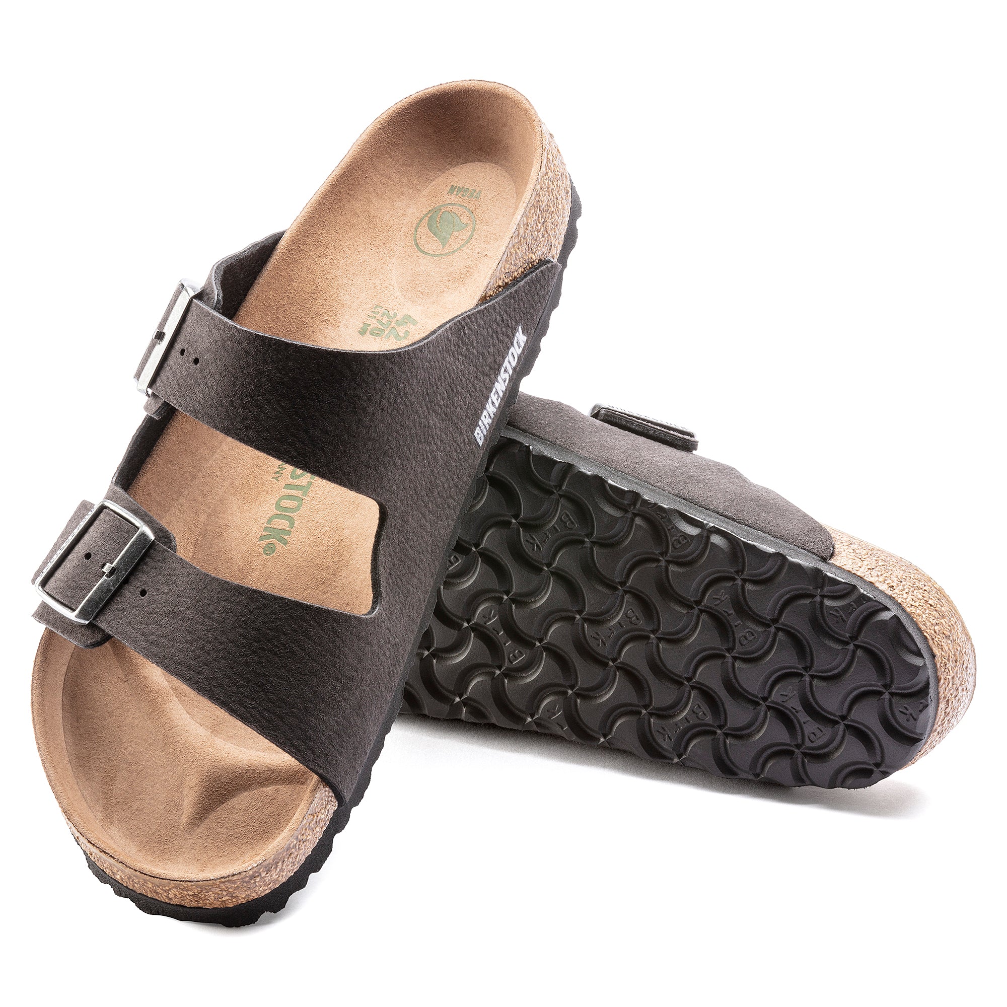 Birkenstock Arizona Vegan Synthetics Sandal Men's Desert Dust Black