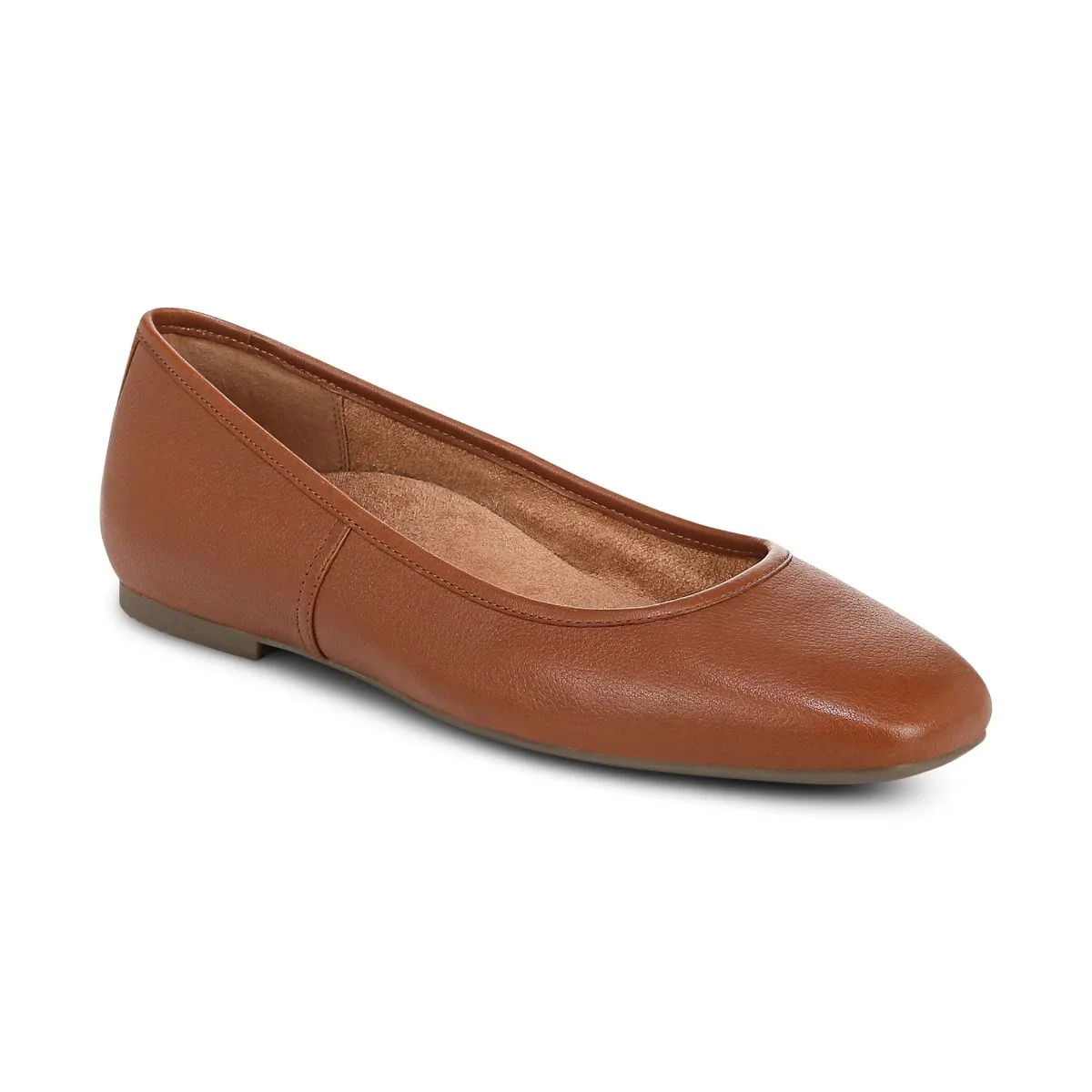 Vionic Orinda Square Toe Ballet Flat Women's TAN