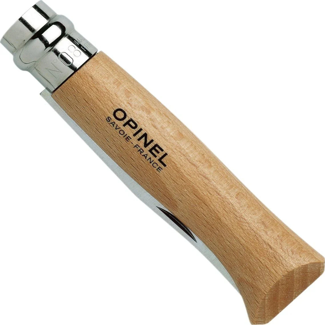 Opinel No.08 Stainless Steel Folding Knife Beech