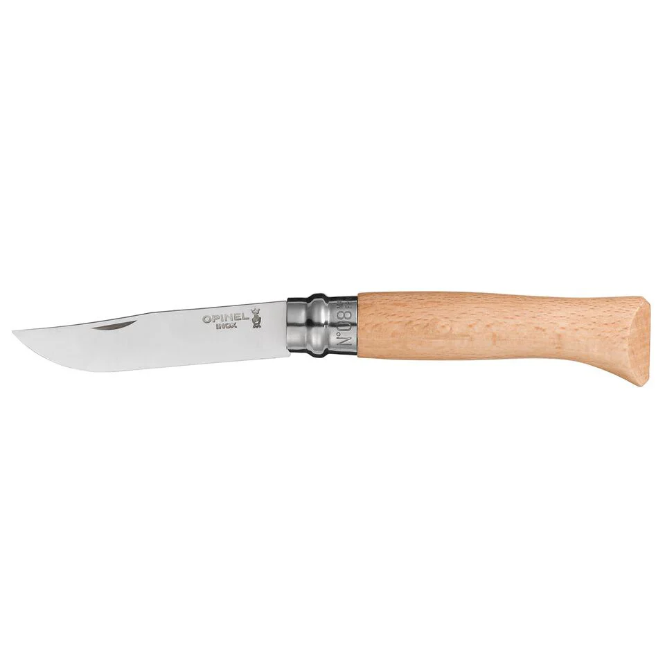 Opinel No.08 Stainless Steel Folding Knife with Sheath