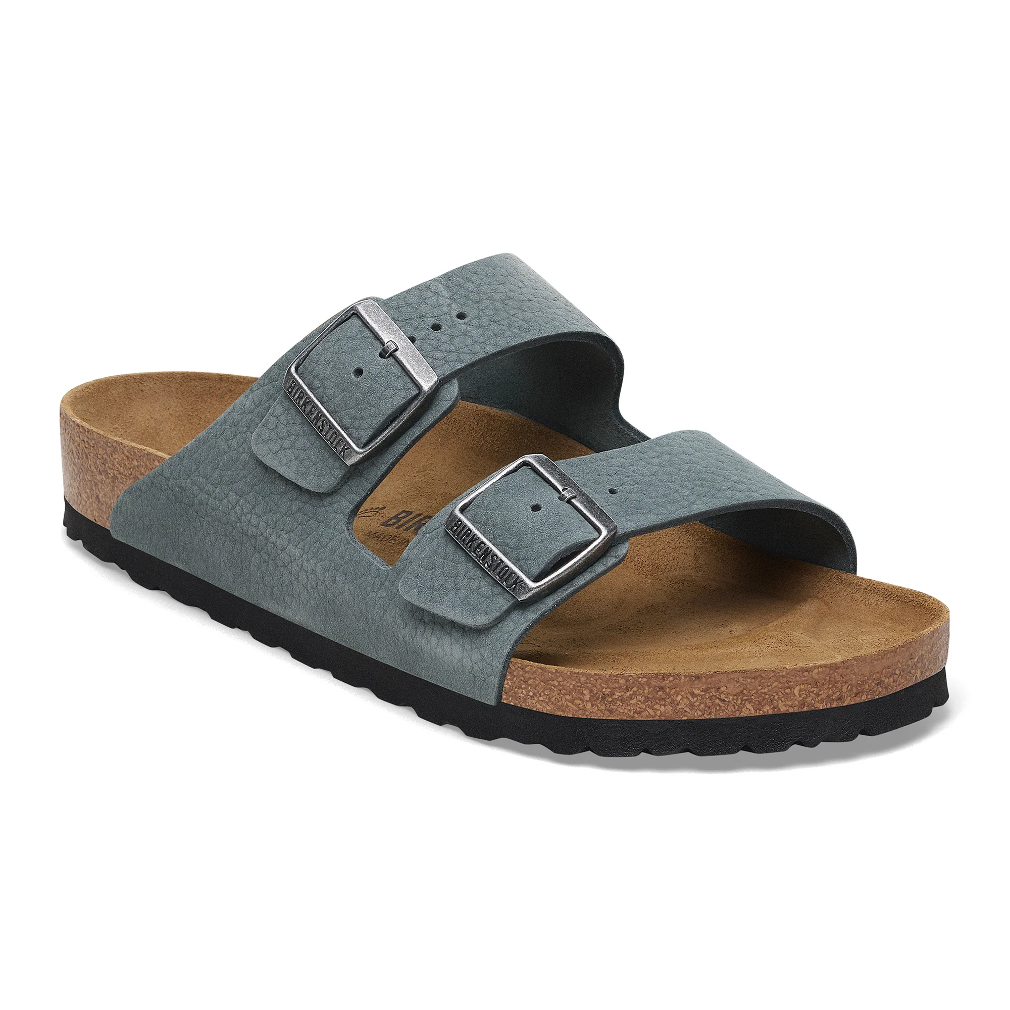 Birkenstock Arizona Nubuck Leather Men's Desert Buck Basalt Grey