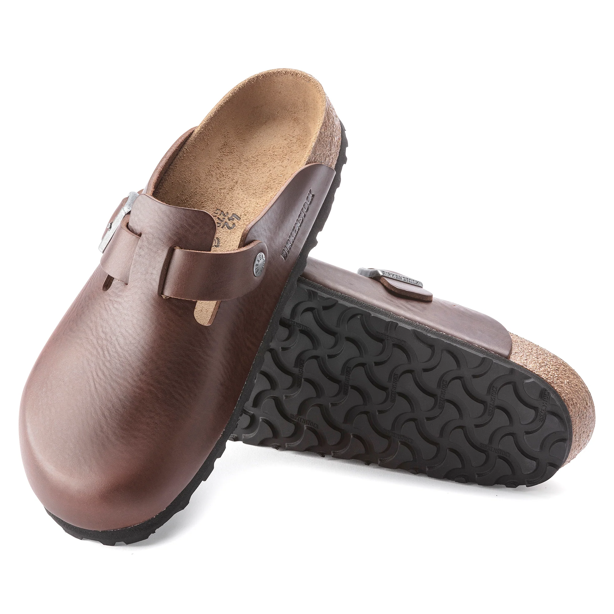 Birkenstock Boston Grip Leather Men's VINTAGE WOOD ROAST