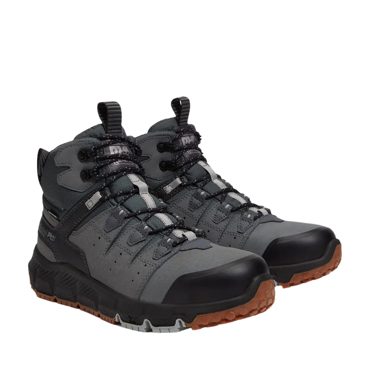 Timberland Pro Tempe 6" Waterproof Alloy Toe Work Boot Men's MEDIUM GREY LEATHER