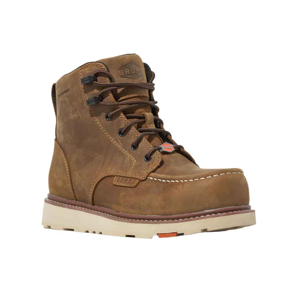 Brunt The Marin (Comp Toe) 6" Waterproof Work Boot Men's BROWN