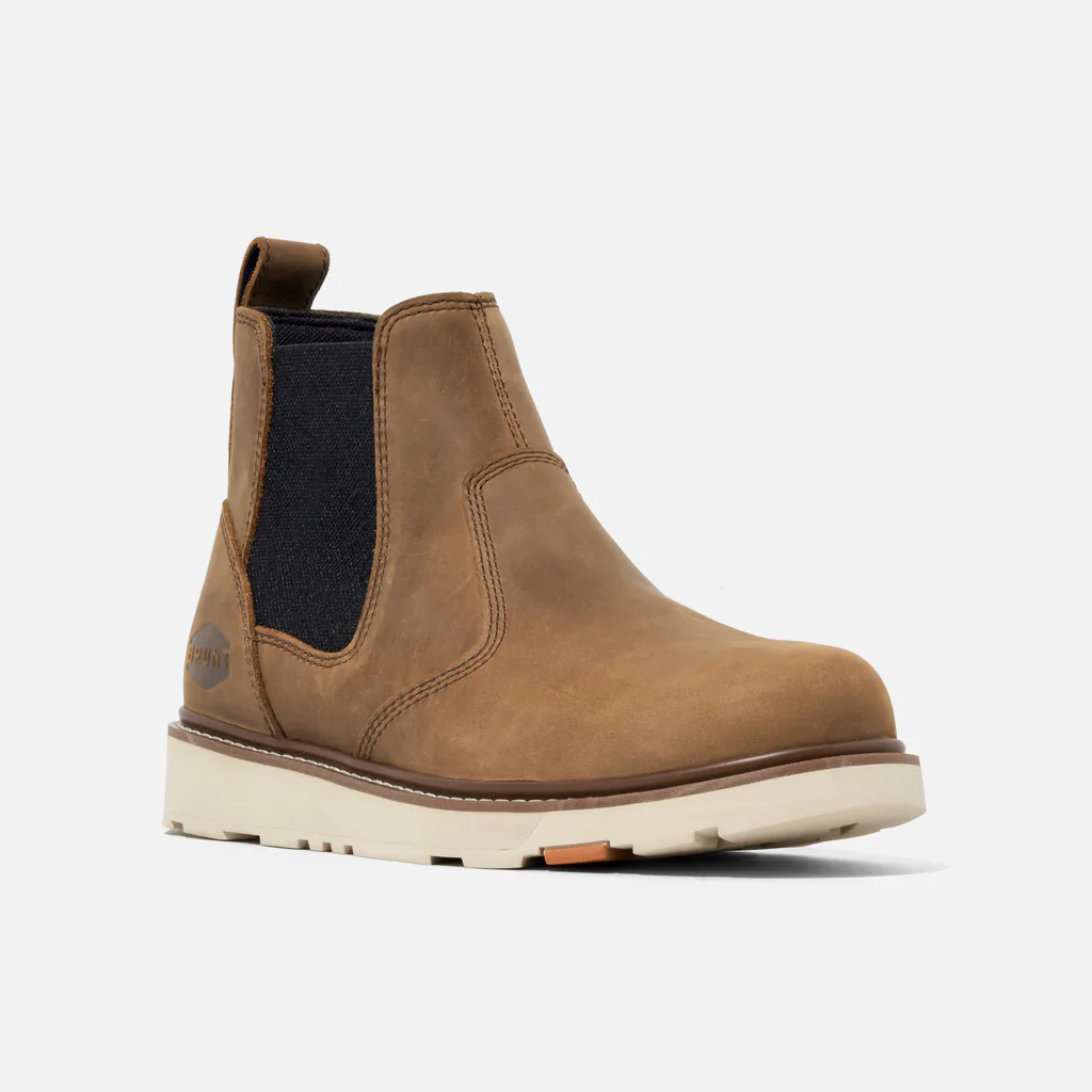 Brunt The Ohman (Soft Toe) 6" Slip-On Work Boot Men's BROWN