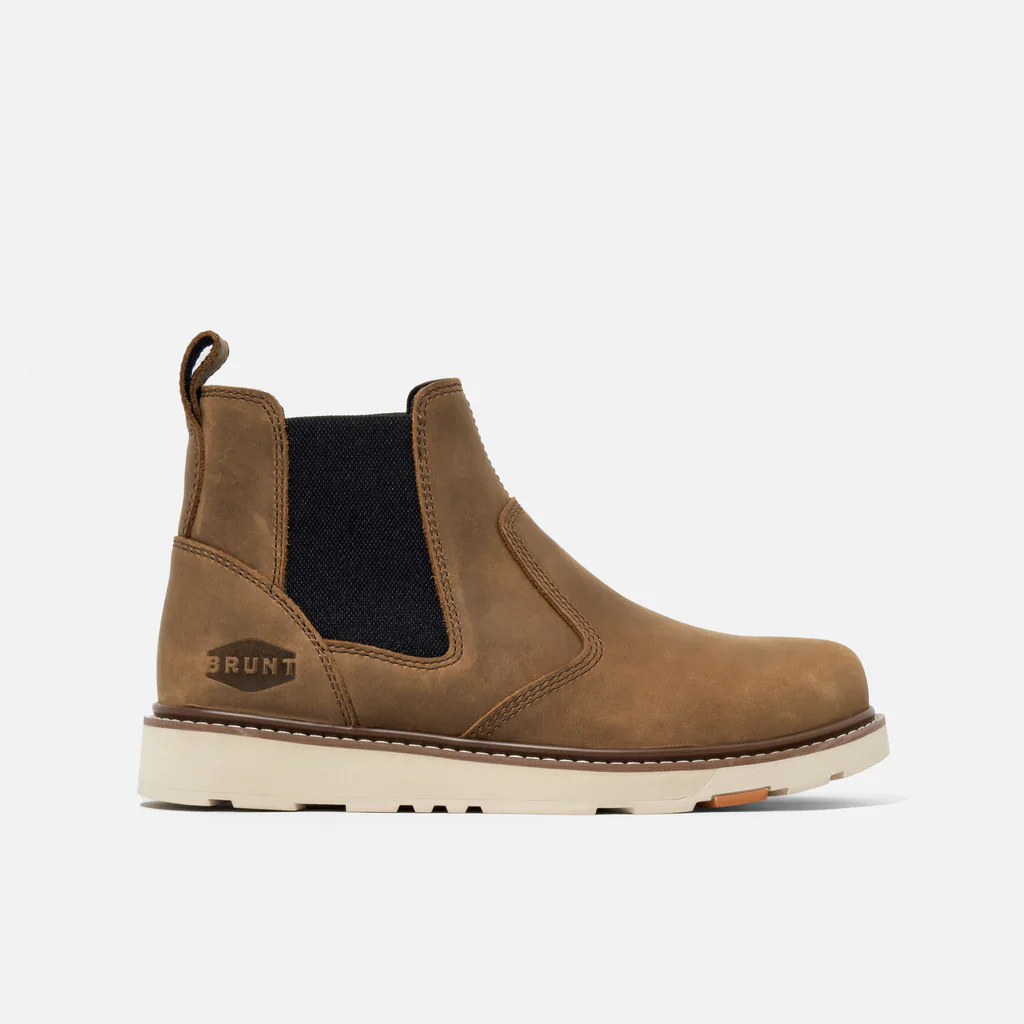 Brunt The Ohman (Soft Toe) 6" Slip-On Work Boot Men's BROWN