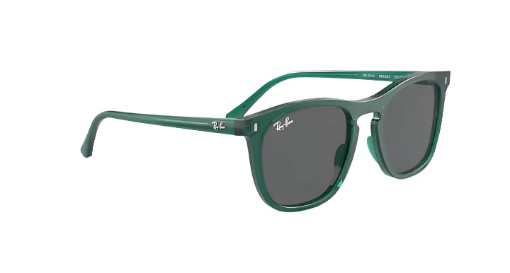 Ray Ban RB2210 Polished Transparent Green Frame with Dark Grey Lenses TRANSPARENT GREEN