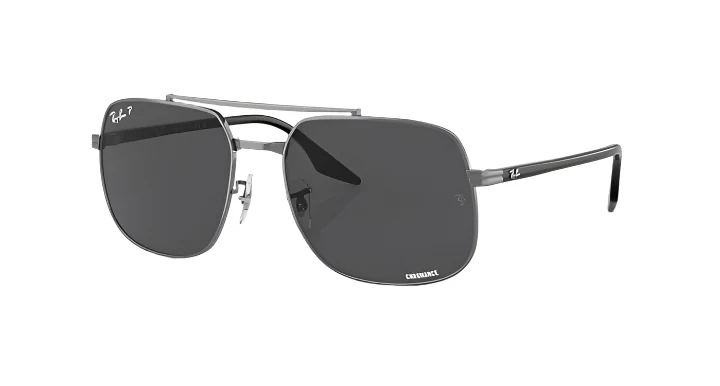 Ray Ban RB3699 Polished Gunmetal with Dark Grey Chromance lenses GUNMETAL