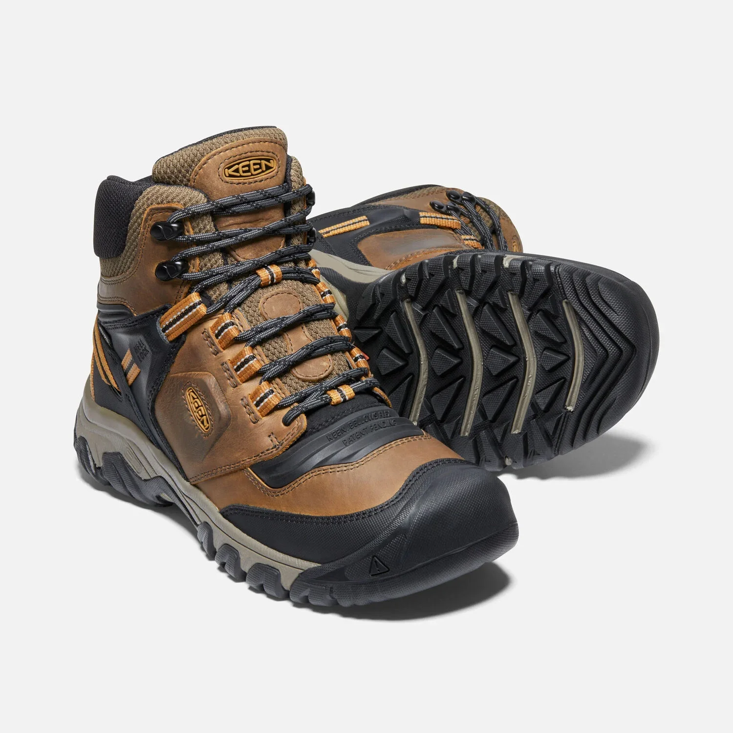 Keen Ridge Flex Waterproof Boot Men's BISON/GOLDEN BROWN