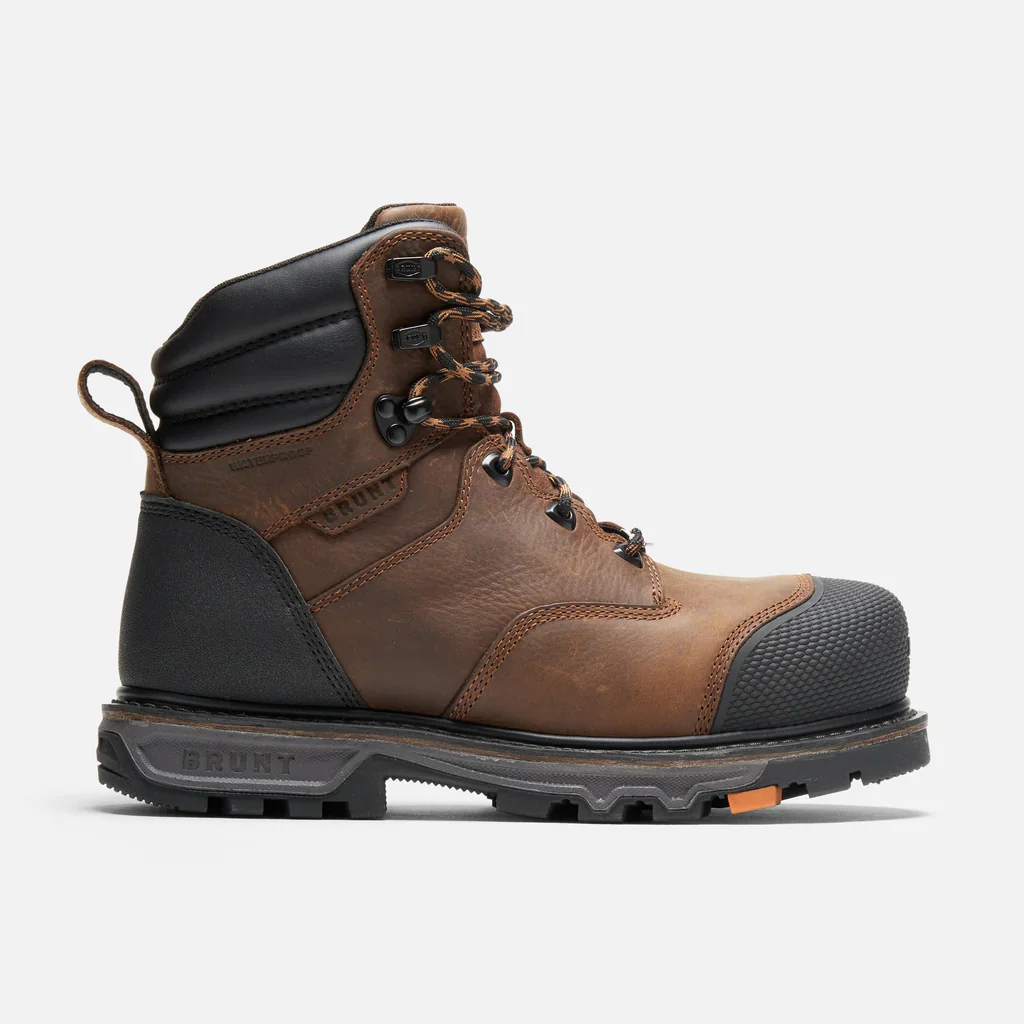 Brunt The Mulder Welted Toe (Comp Toe) 6" Waterproof Work Boot Men's BROWN
