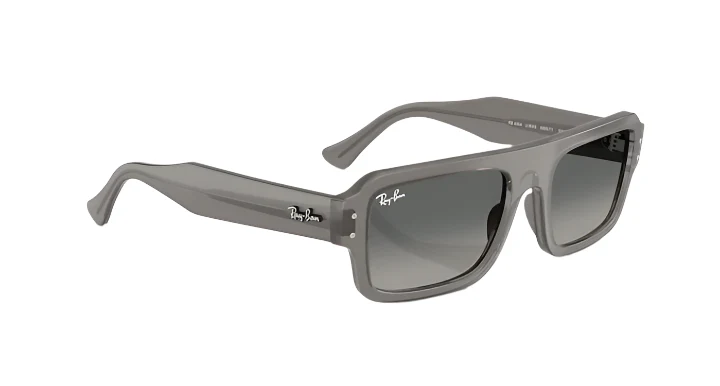 Ray Ban Lukas Bio-Based Polished Transparent with Gradient Grey Lenses TRNSP GRY