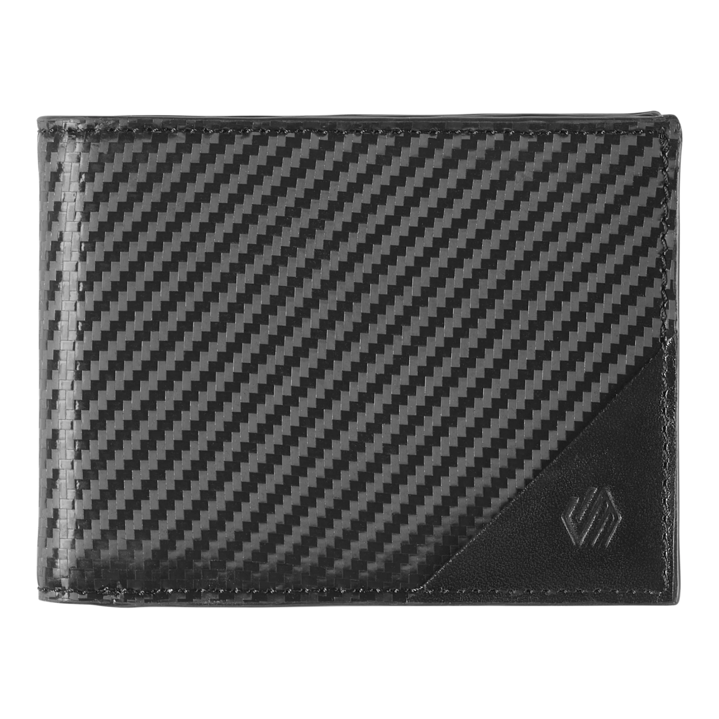Johnston & Murphy Hudson Etched Billfold Wallet BLACK