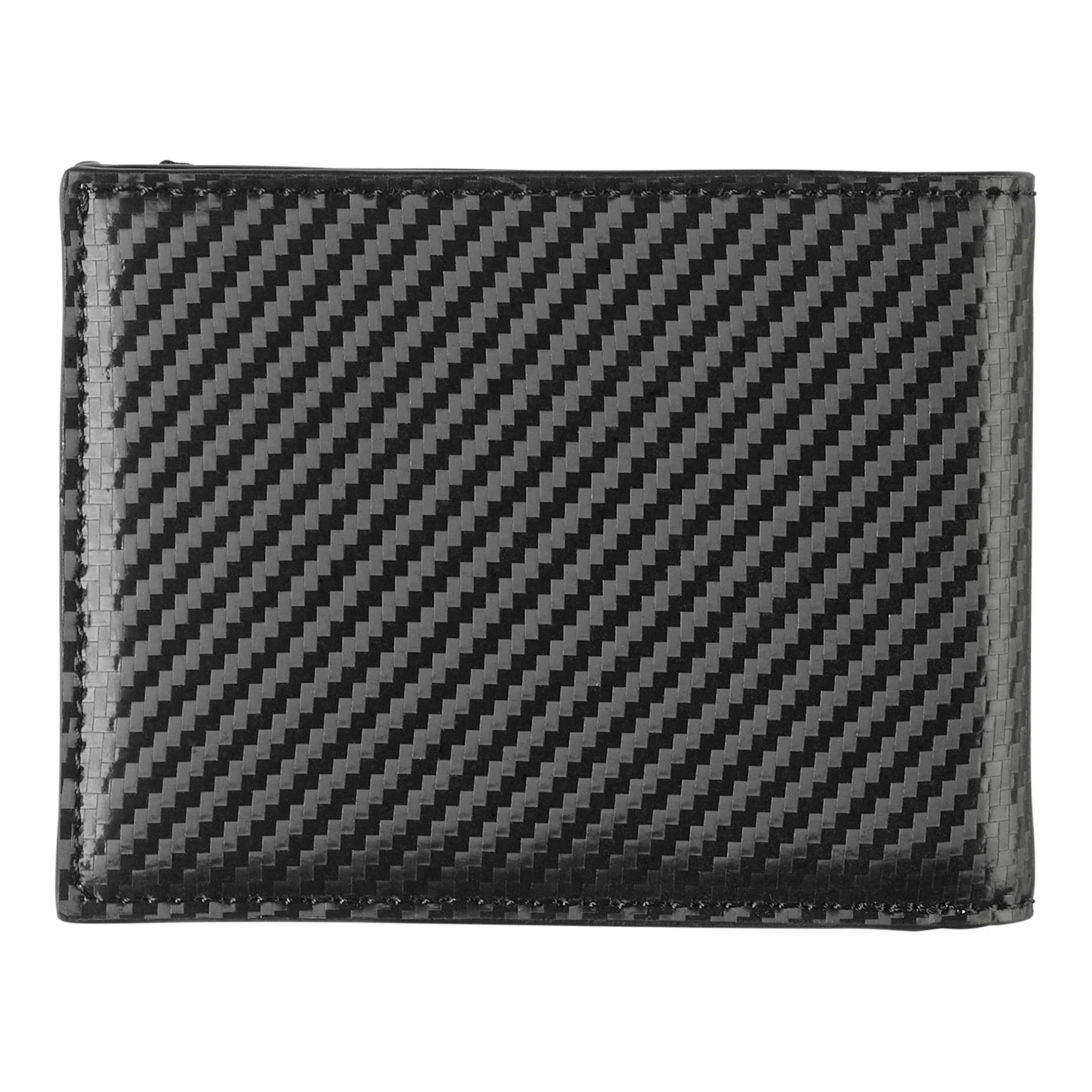 Johnston & Murphy Hudson Etched Billfold Wallet BLACK