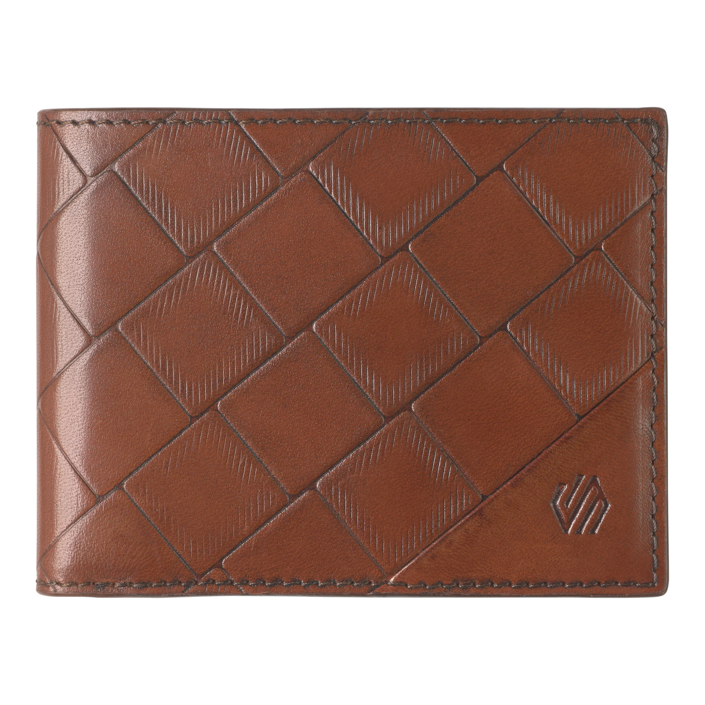Johnston & Murphy Hudson Basketweave Billfold BROWN