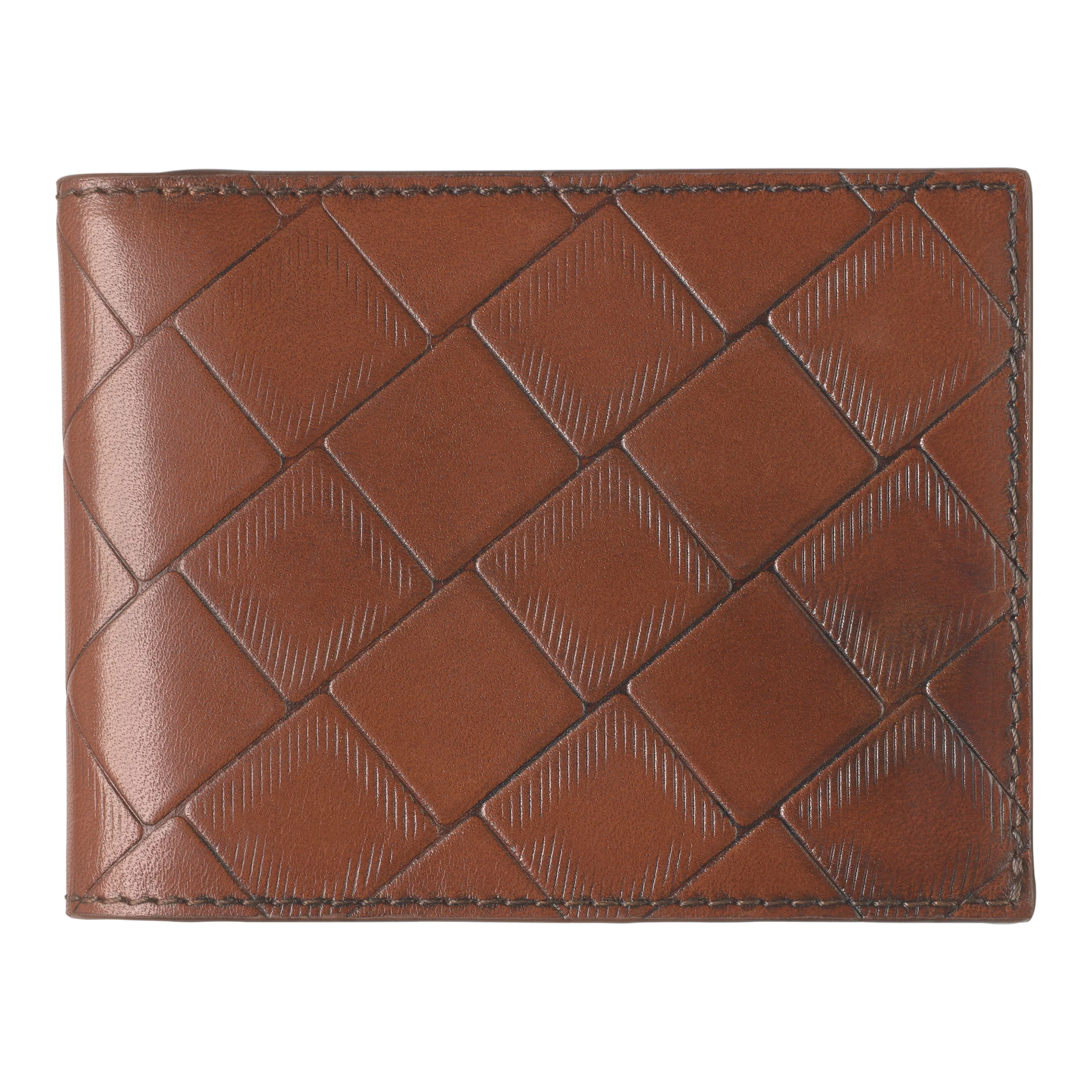 Johnston & Murphy Hudson Basketweave Billfold BROWN