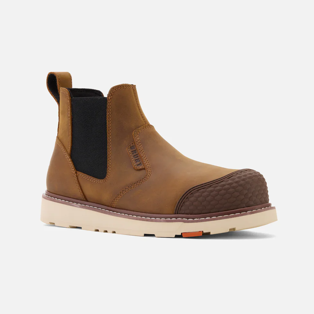 Brunt The Ohman (Comp Toe) 6" Reinforced Slip-On Work Boot Men's BROWN
