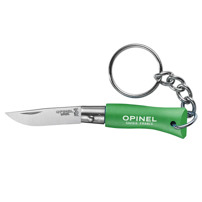 Opinel No.02 Keyring Stainless Steel Folding Knife RED