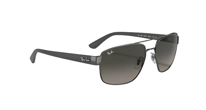 Ray Ban RB3663 Polished Gunmetal with Grey Gradient Lenses GUNMETAL