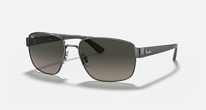 Ray Ban RB3663 Polished Gunmetal with Grey Gradient Lenses GUNMETAL
