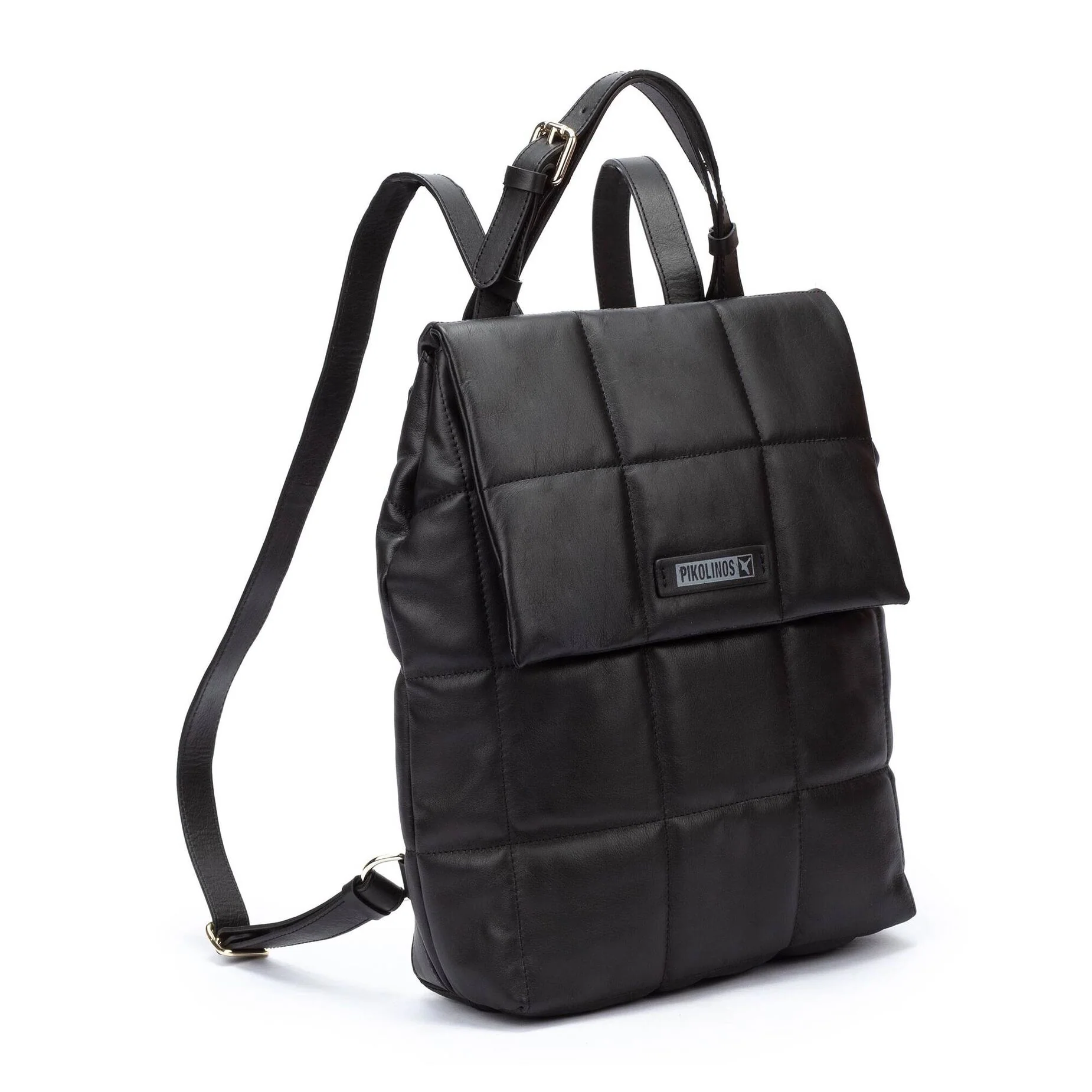 Pikolinos Alaior Leather bag backpack BLACK