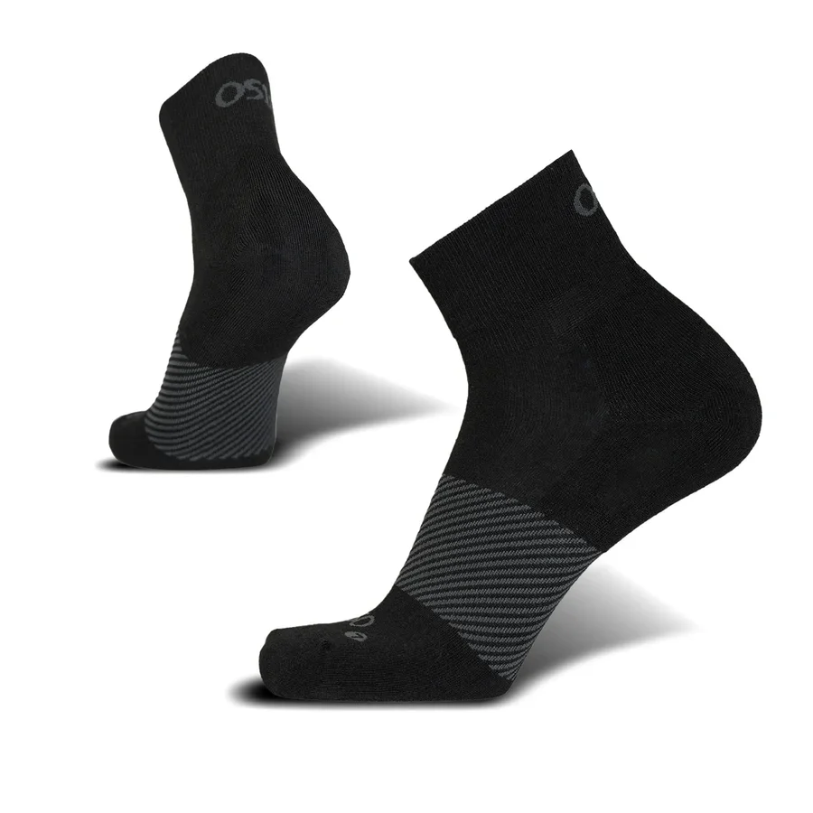OS1st Wicked Comfort Socks 1/4 Crew BLACK