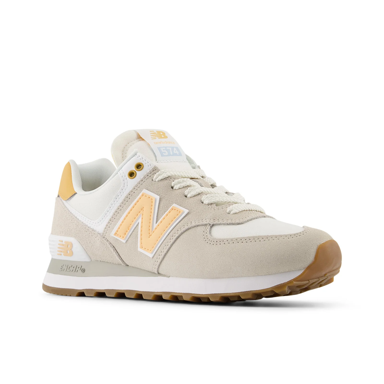 New Balance 574 (WL574COR) Women's TIMBERWOLF/ALPHA ORANGE