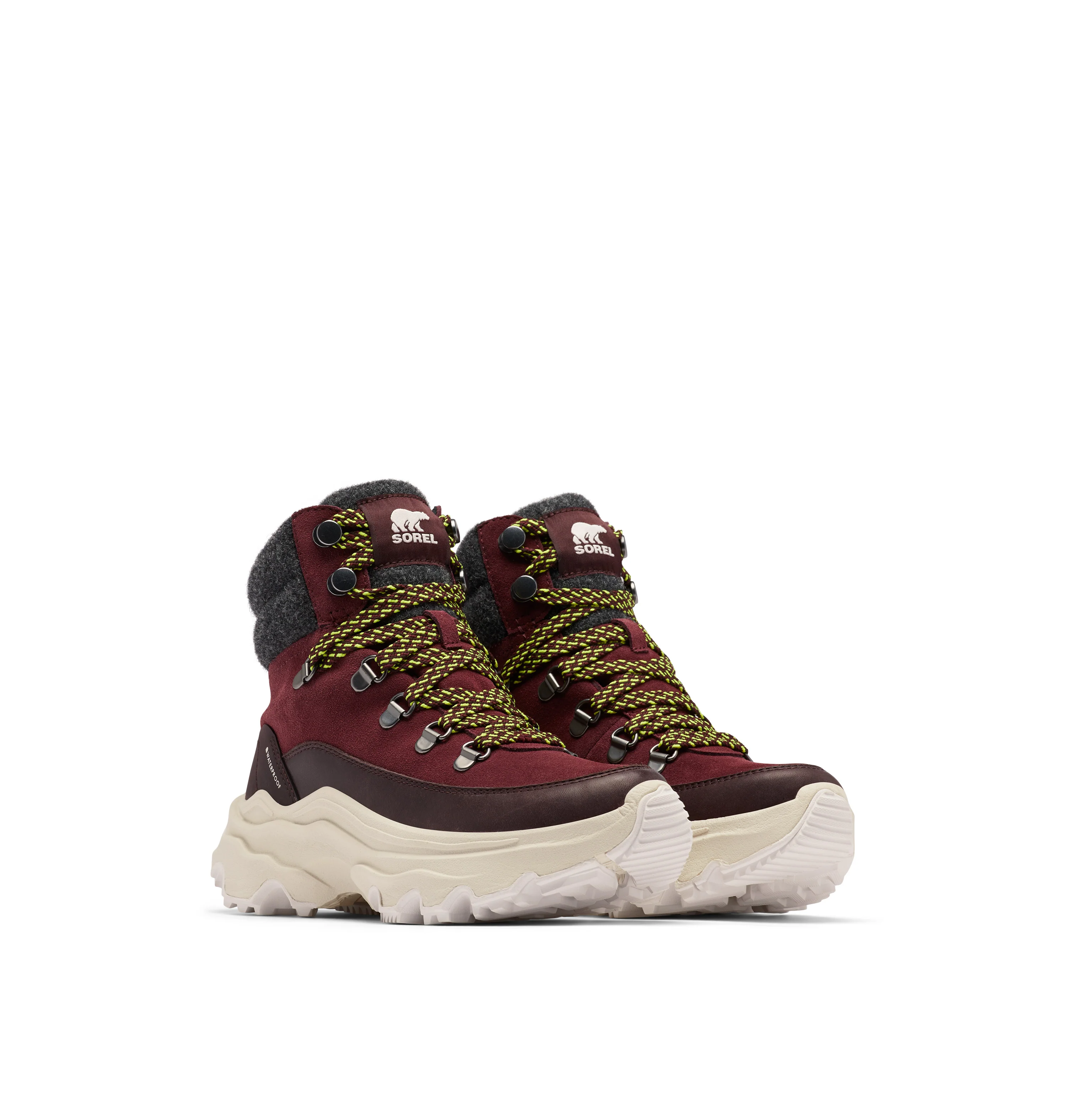 Sorel Kinetic Breakthru Conquest Sneaker Boot Women's New Cinder Bloodstone