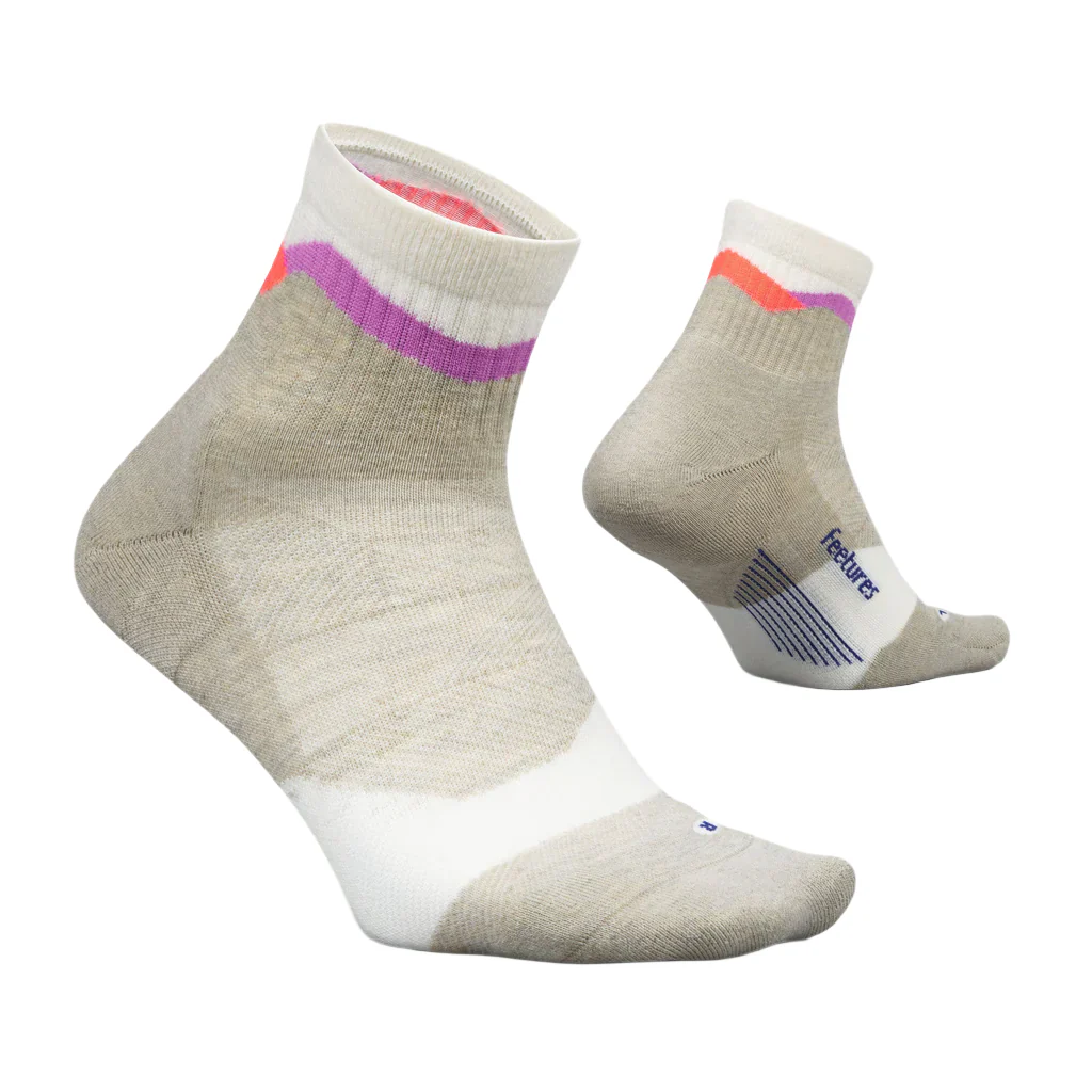 Feetures Trail Max Cushion Quarter Mountain High Cream