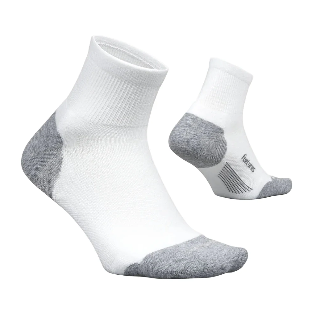 Feetures Elite Max Cushion Quarter Socks Women's WHITE