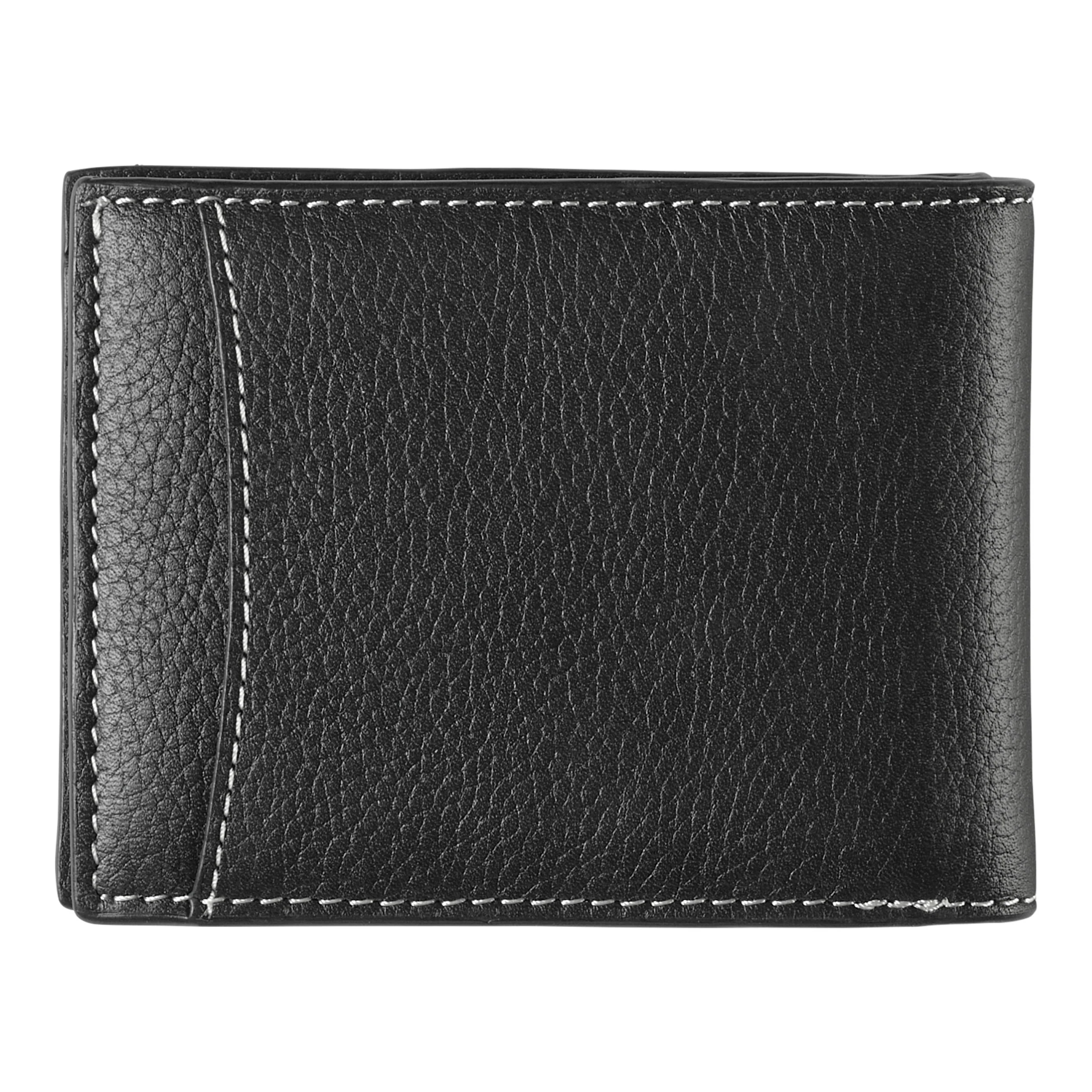 Johnston & Murphy Kingston Billfold Wallet BLACK PEBBLED