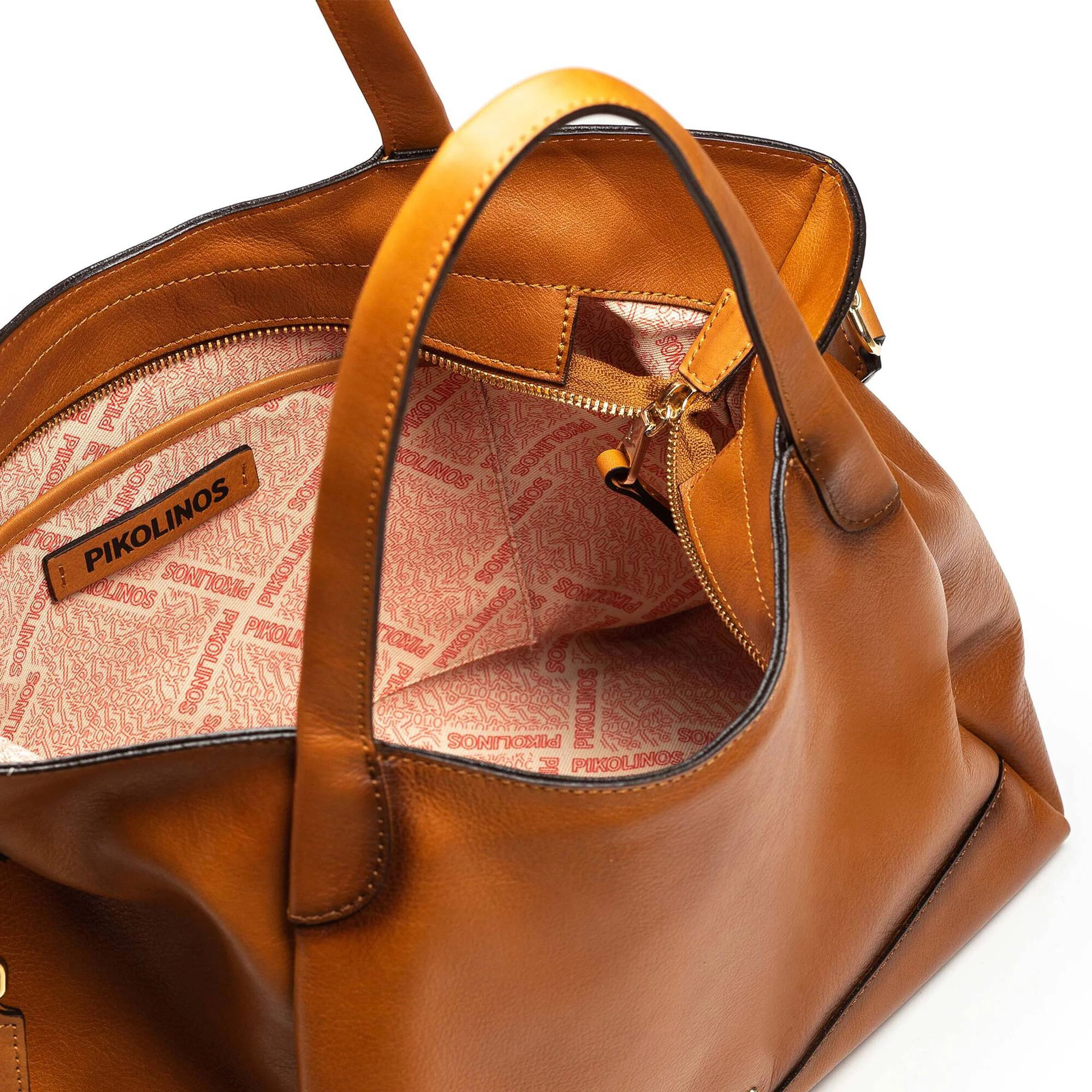Pikolinos Ares Leather Handbag BRANDY