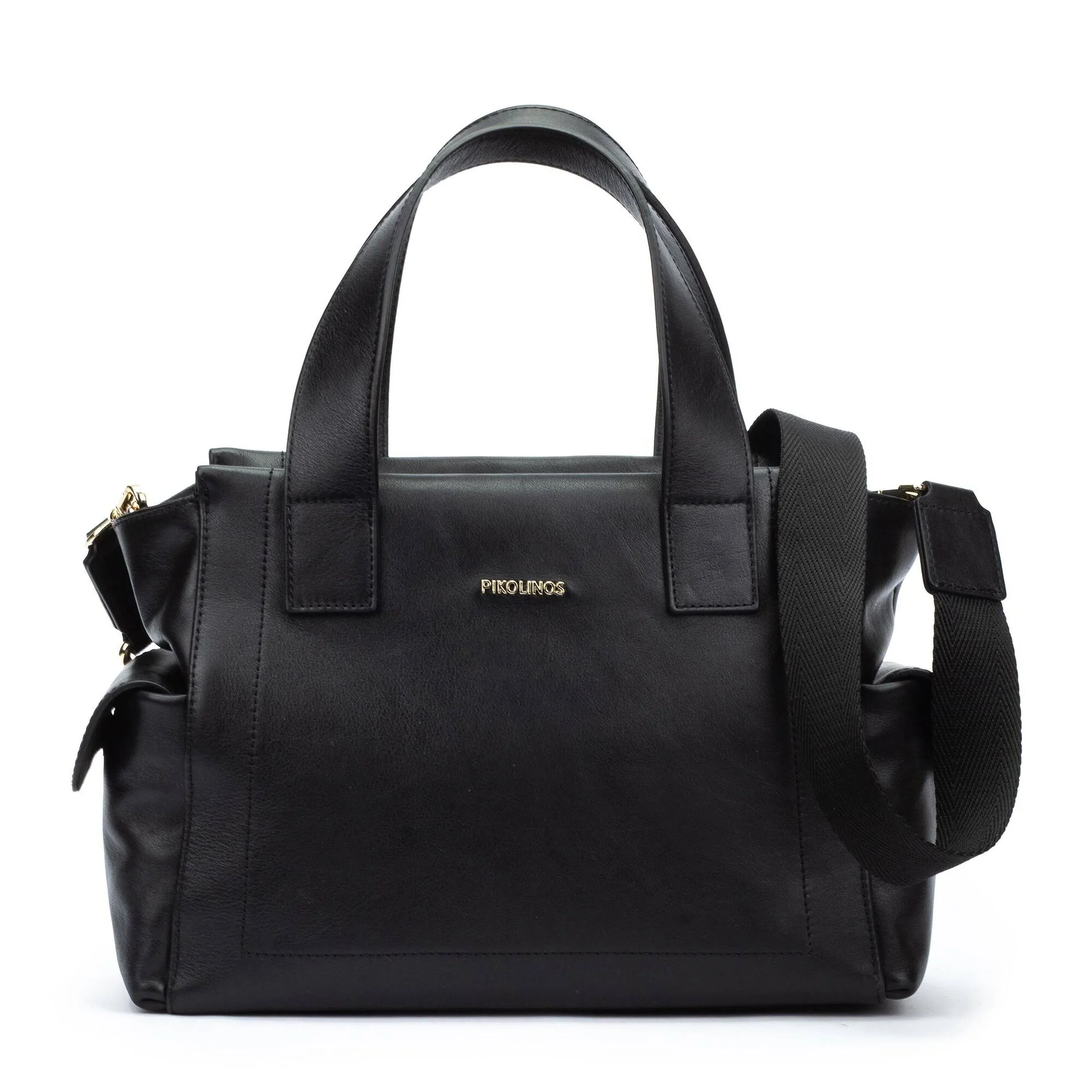Pikolinos Pau Leather handbag with double handles BLACK