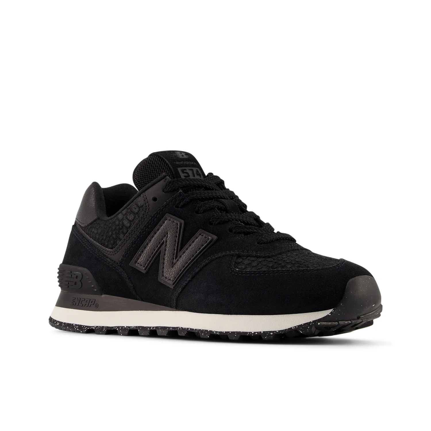 New Balance 574 (WL574PSS) Women's BLACK/METALLIC BLACK