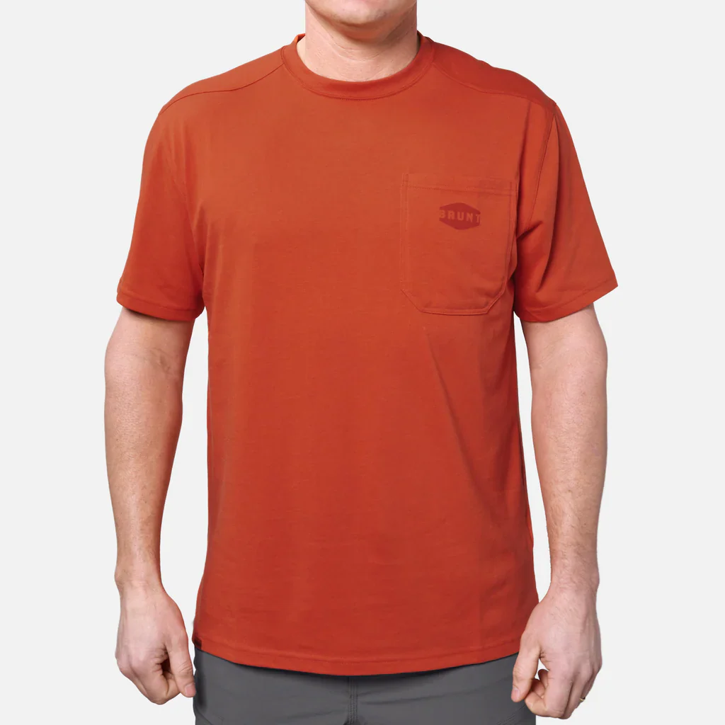 Brunt Short Sleeve Pocket T-Shirt High Quality Tee Men's BRUNT ORANGE