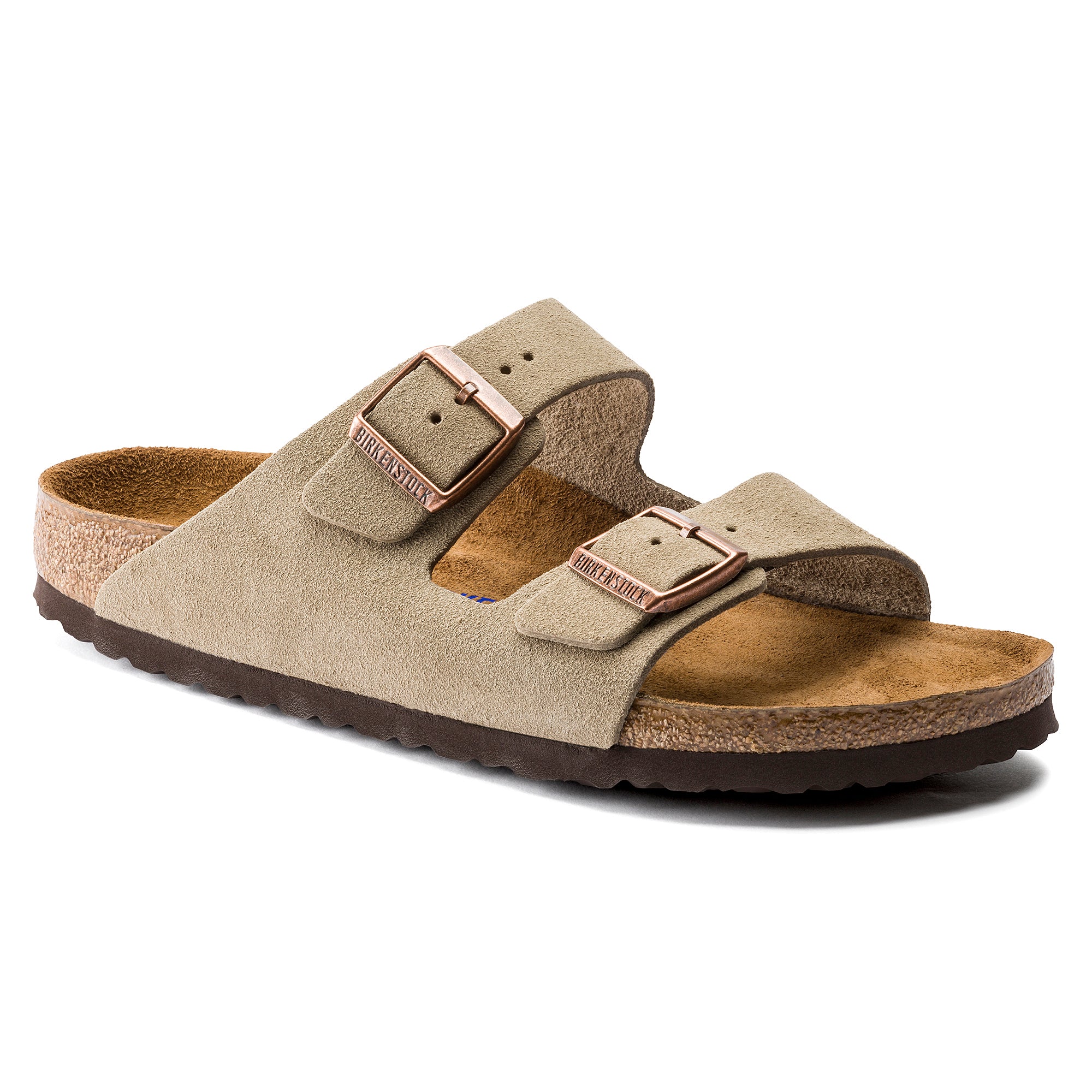 Birkenstock Arizona Suede Leather Taupe SOFT Footbed NARROW TAUPE SUEDE
