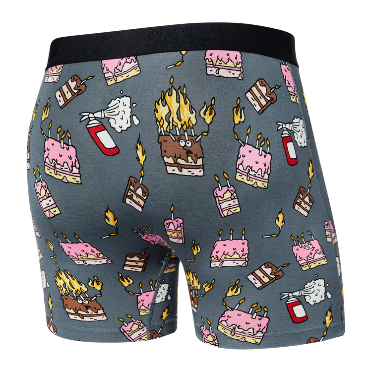 Men's Saxx Ultra Super Soft Boxer Brief Pattern: Fired Up Turbulence FIRED UP-TURBULENCE