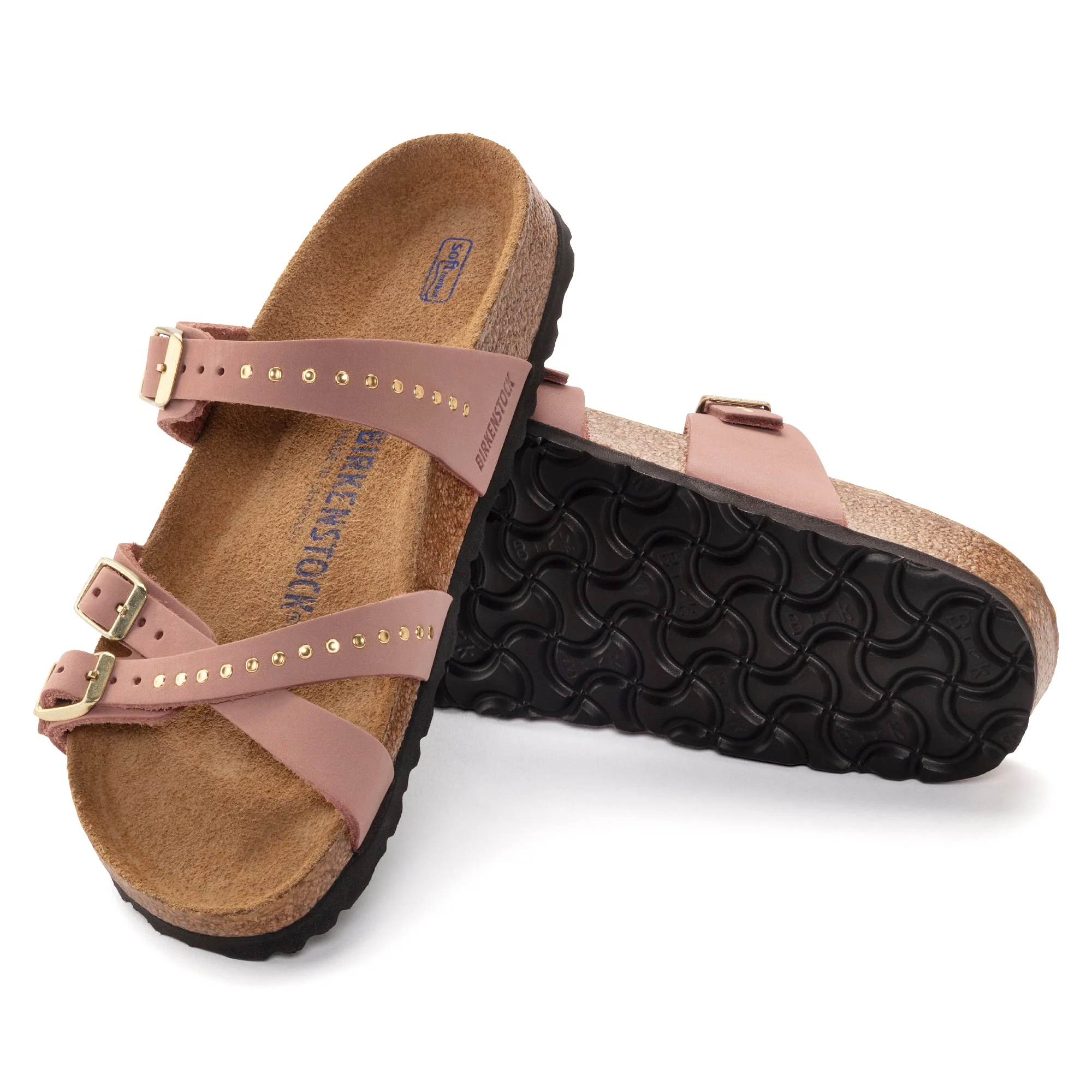 Birkenstock Franca Rivet Soft Footbed Nubuck Leather Women's SANDCASTLE