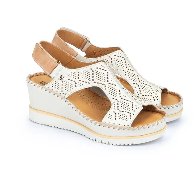 Pikolinos Aguadulce Laser Cut Wedge Sandals Women's Nata