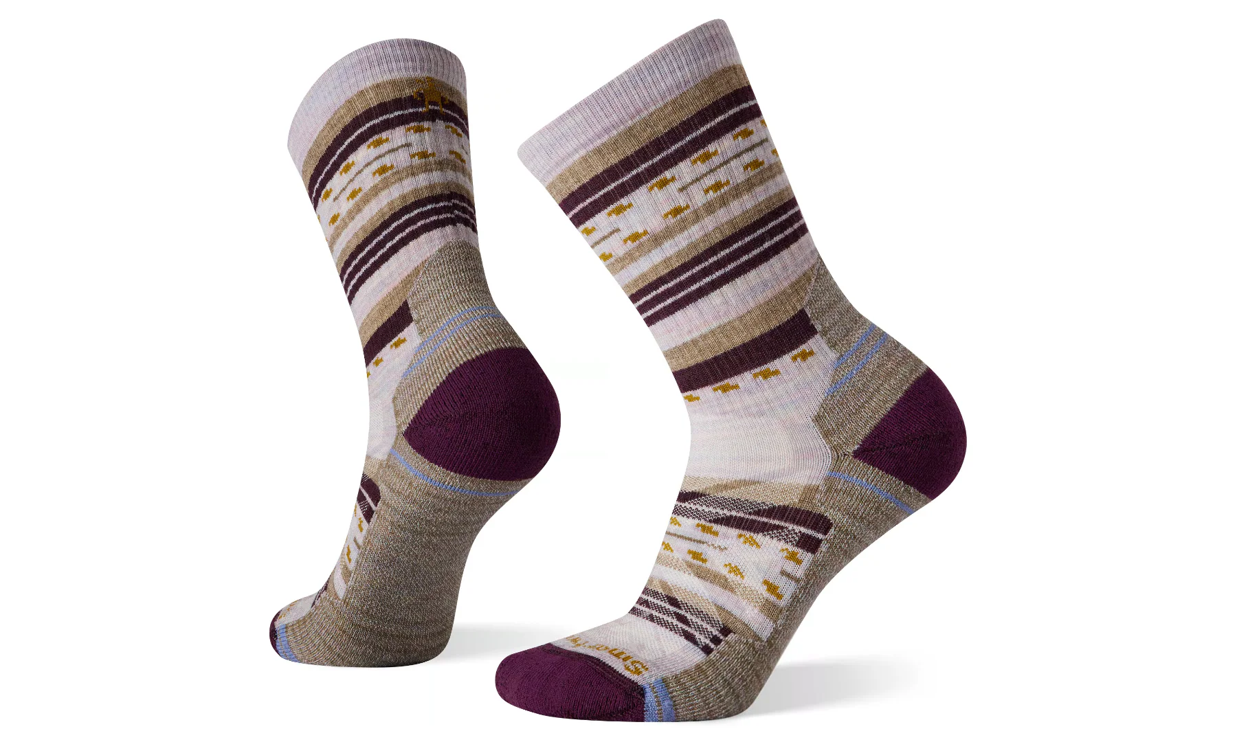 Smartwool Hike Light Cushion Margarita Crew Socks PURPLE ECLIPSE