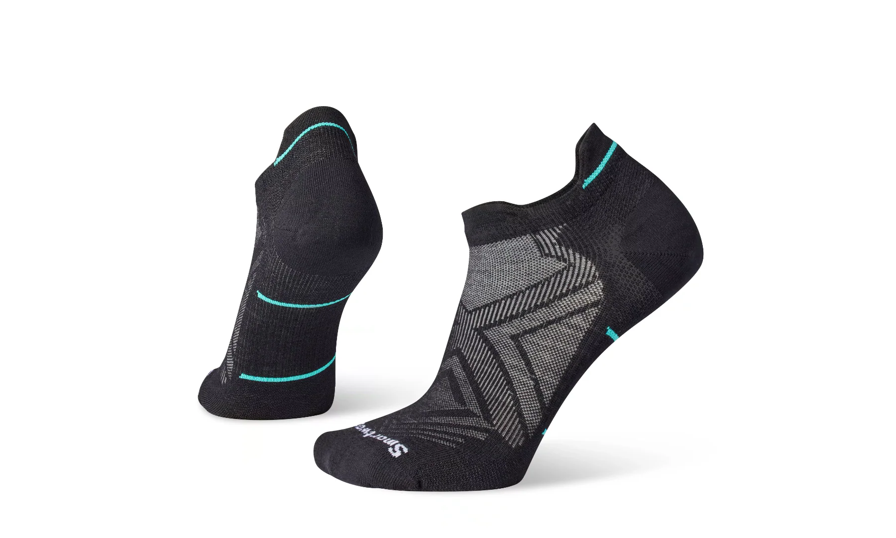 Smartwool Run Zero Cushion Low Ankle Socks BLACK GRAY